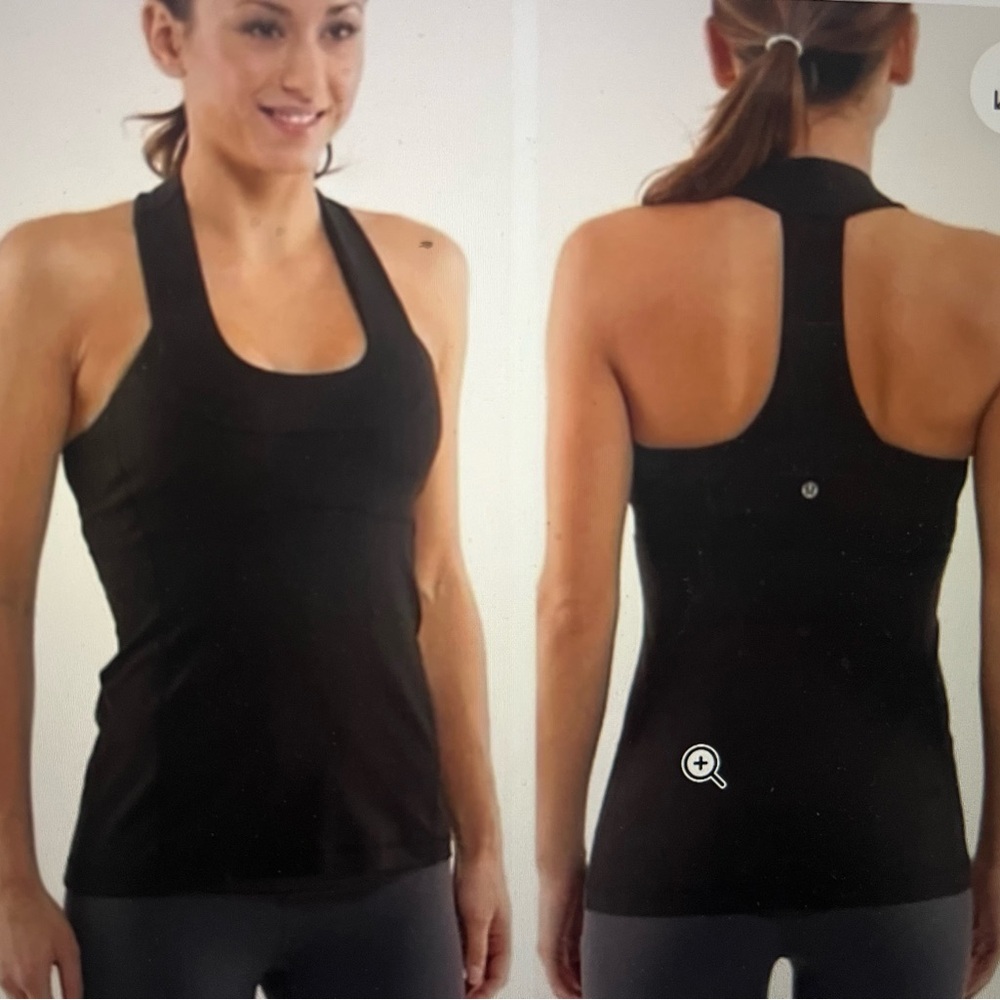 Lululemon Black Women's Scoop Neck Racerback Tank Top/Sportsbra